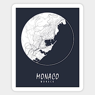 Monaco City Map - Full Moon Magnet